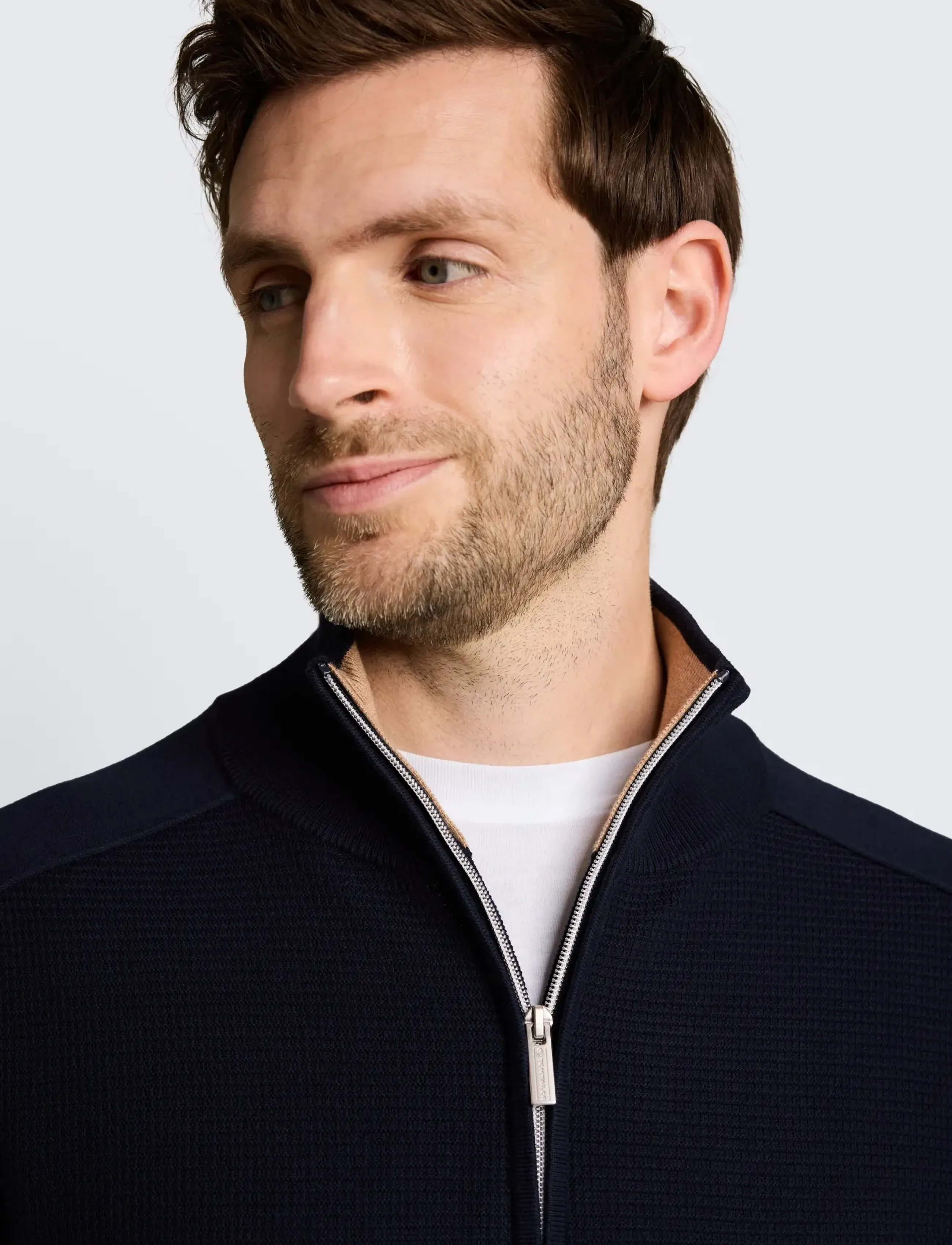 Tom Tailor - basic knit troyer - poolpika lukuga džemprid - sky captain blue - 4