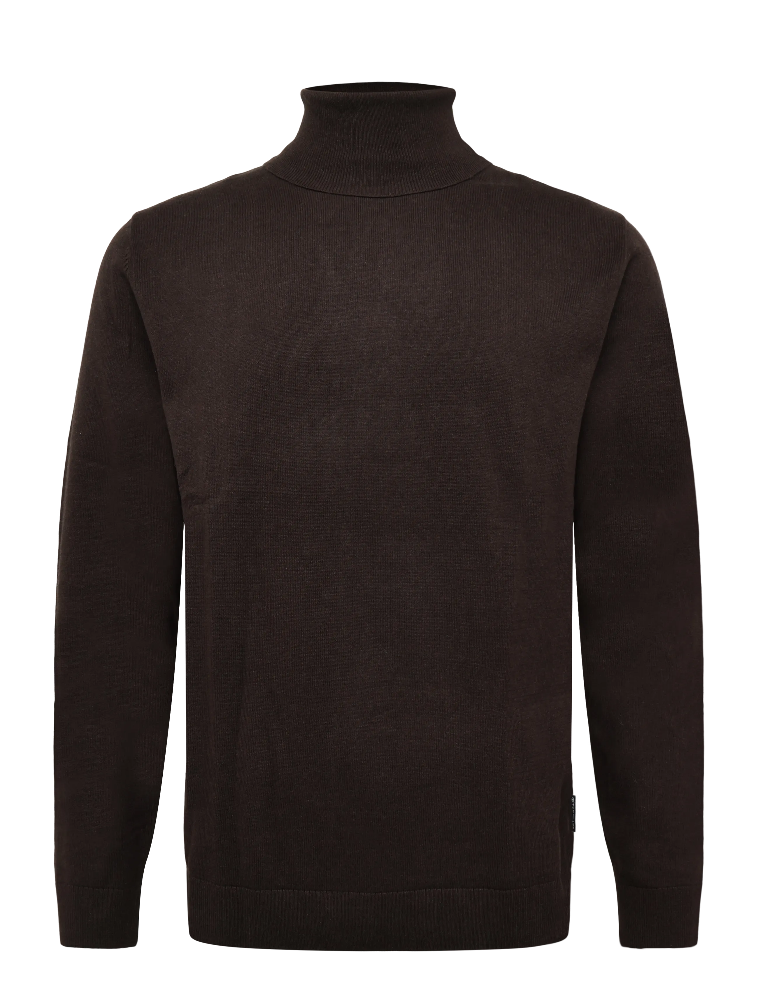 Tom Tailor basic turtle neck knit - Strickmode - DARK CHOCOLATE BROWN MELANGE / brown