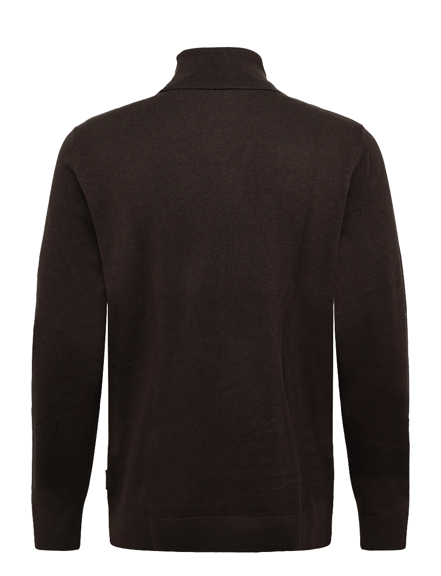 Tom Tailor - basic turtle neck knit - rollkragenpullover - dark chocolate brown melange - 2
