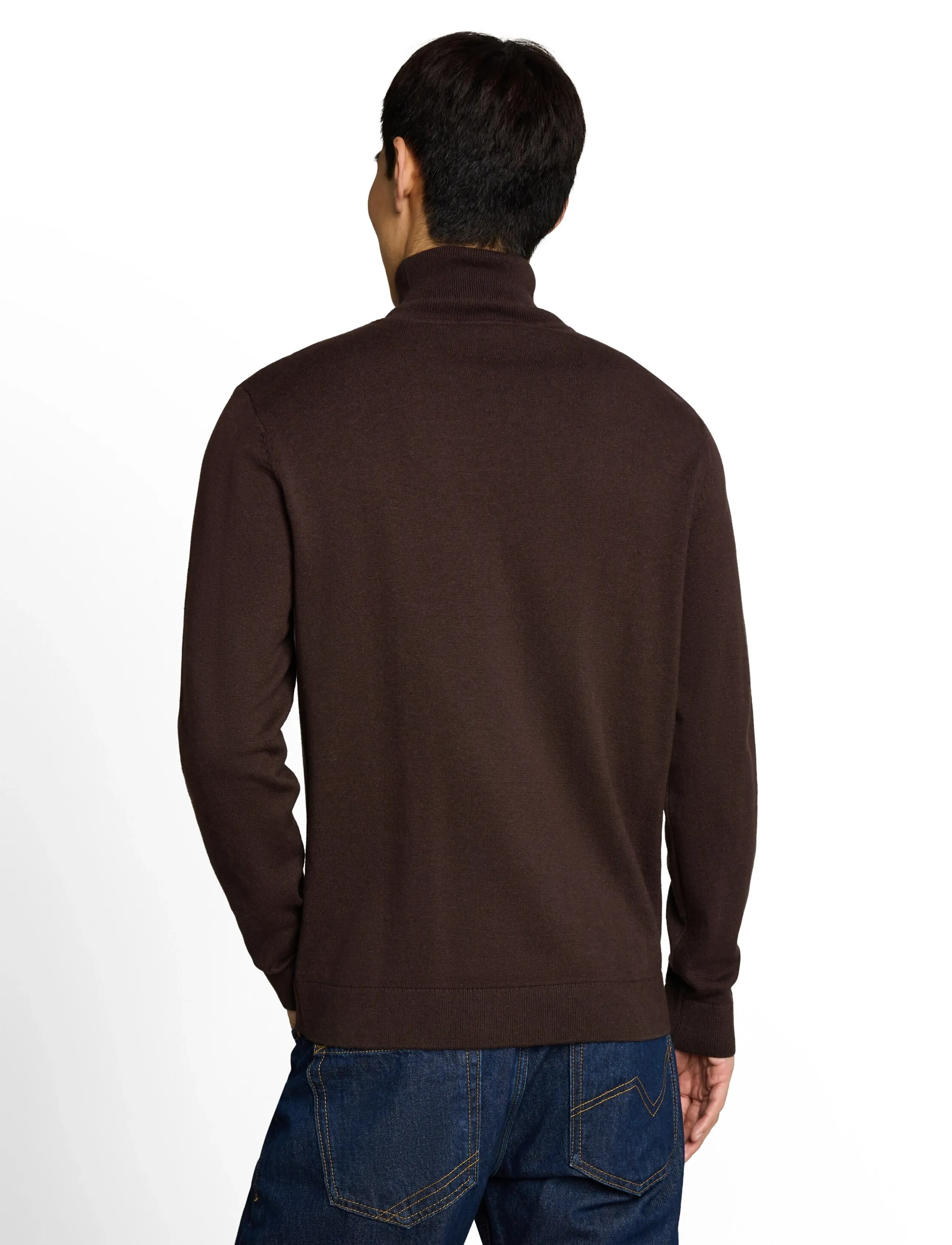 Tom Tailor - basic turtle neck knit - dark chocolate brown melange - 2