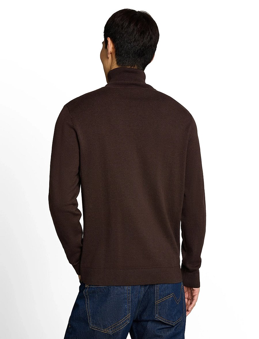 Tom Tailor - basic turtle neck knit - rollkragenpullover - dark chocolate brown melange - 2