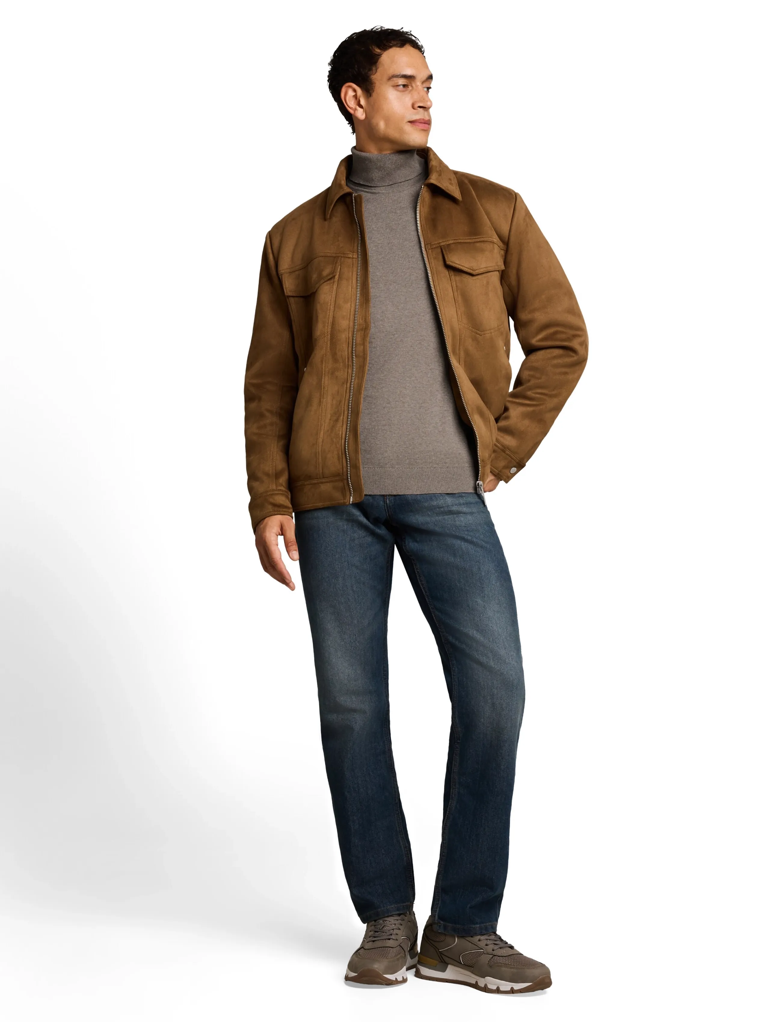 Tom Tailor - basic turtle neck knit - rollkragenpullover - driftwood taupe melangÉ - 0