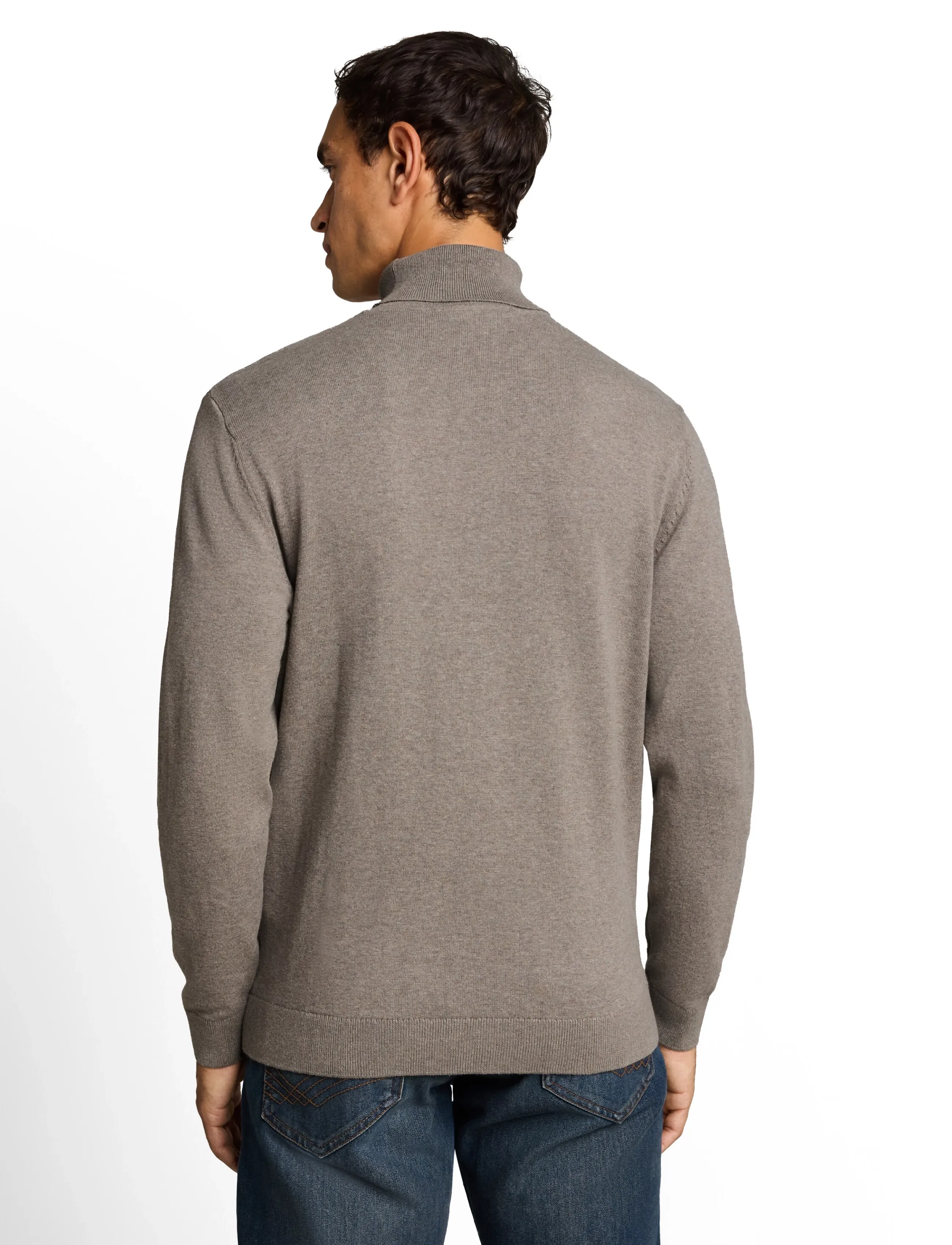 Tom Tailor - basic turtle neck knit - rollkragenpullover - driftwood taupe melangÉ - 3