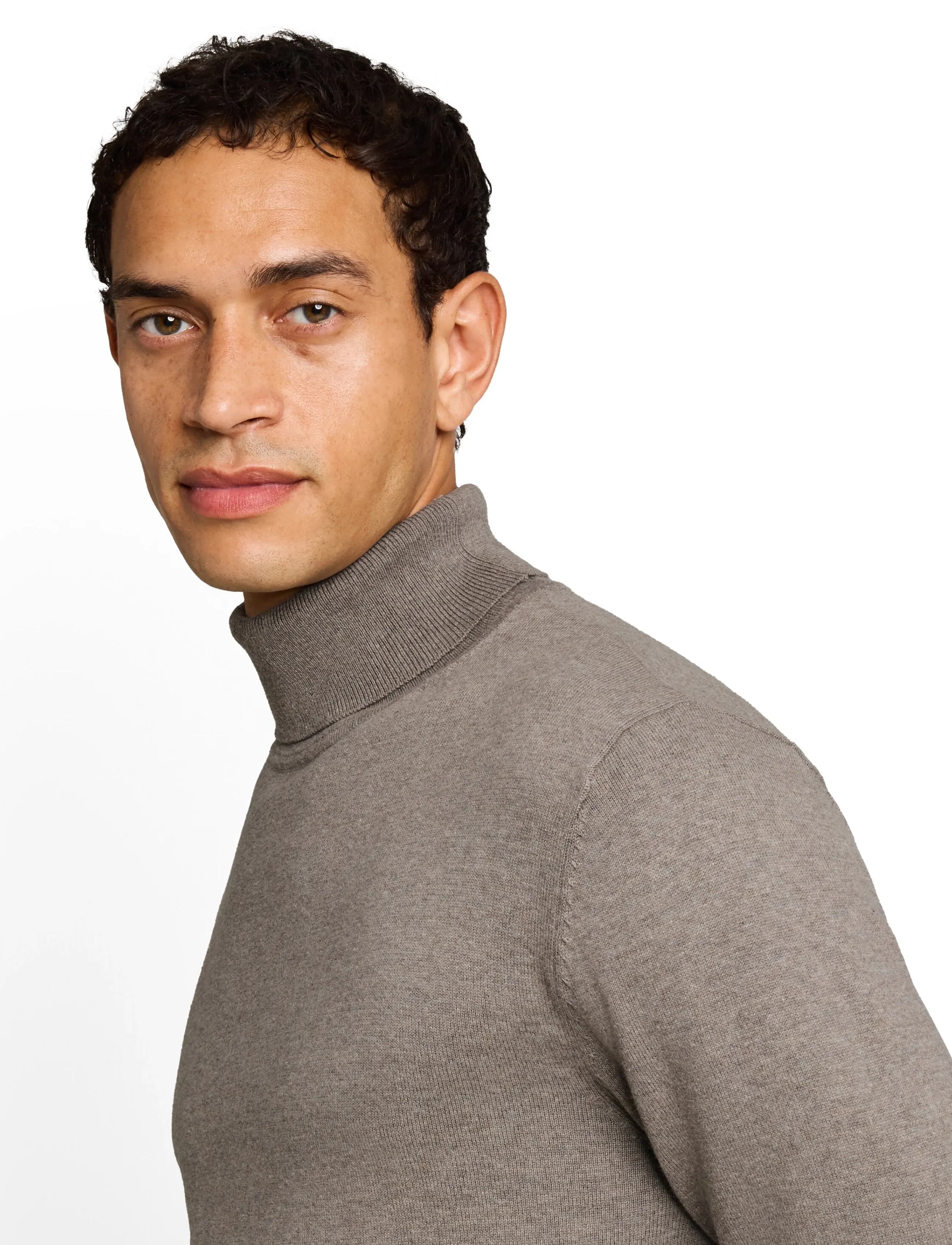 Tom Tailor - basic turtle neck knit - rollkragenpullover - driftwood taupe melangÉ - 4