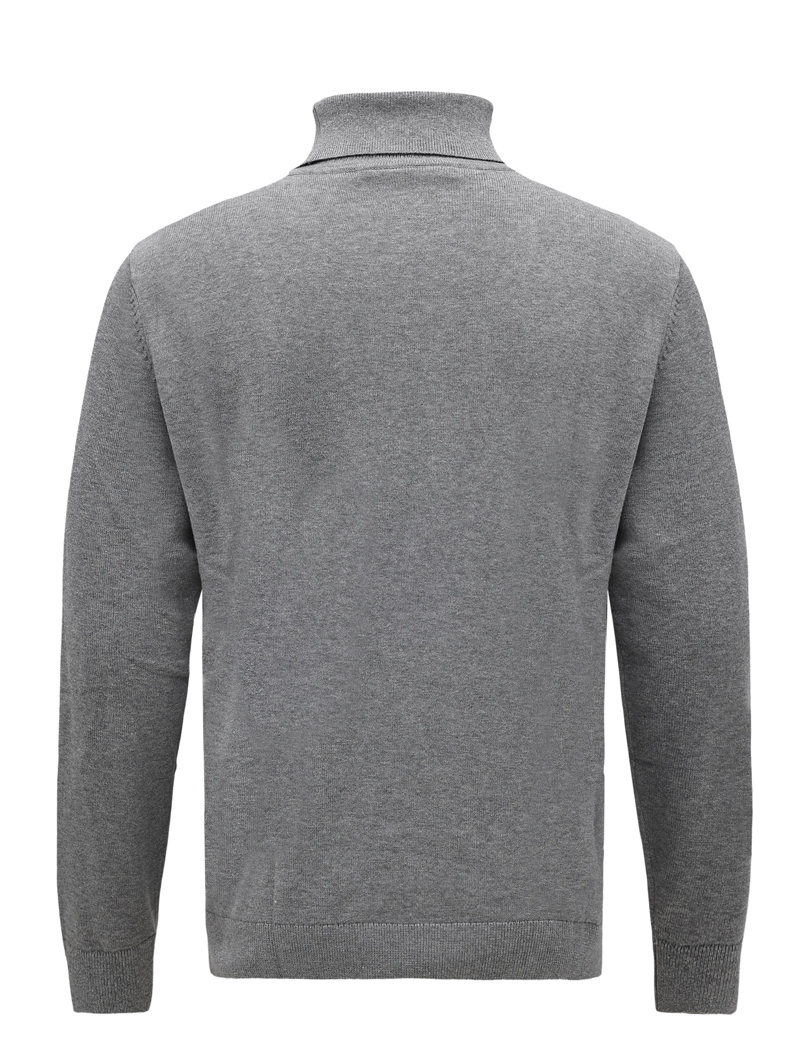 Tom Tailor - basic turtle neck knit - rollkragenpullover - knit grey melange - 2