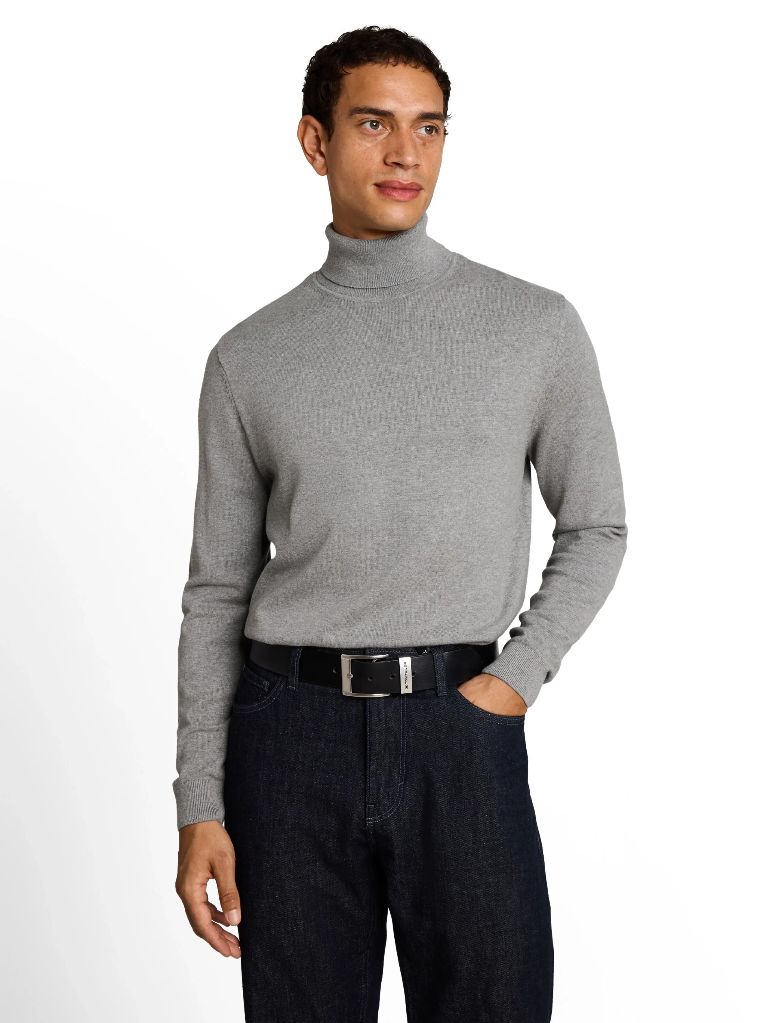TOM TAILOR Basic Turtle Neck Knit tröjor herr – bild 3