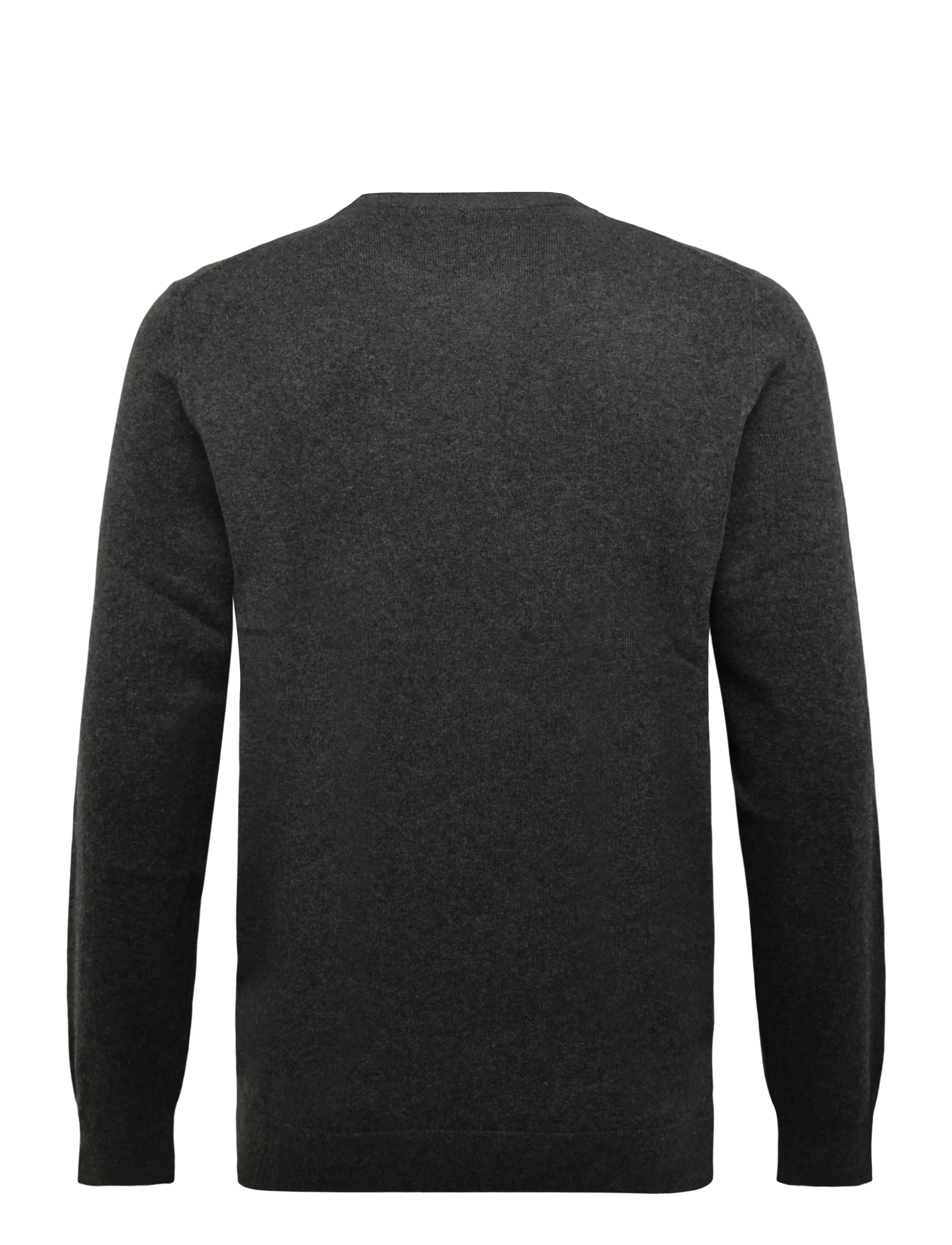 Tom Tailor - cotton cashmere crew neck knit - sügisesed riided - black grey melange - 2