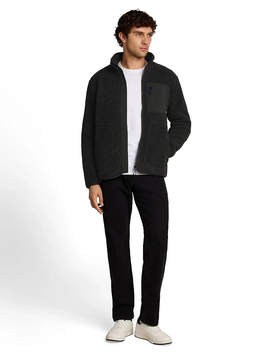 Tom Tailor - teddy jacket - herbstjacken - coal mine grey - 0