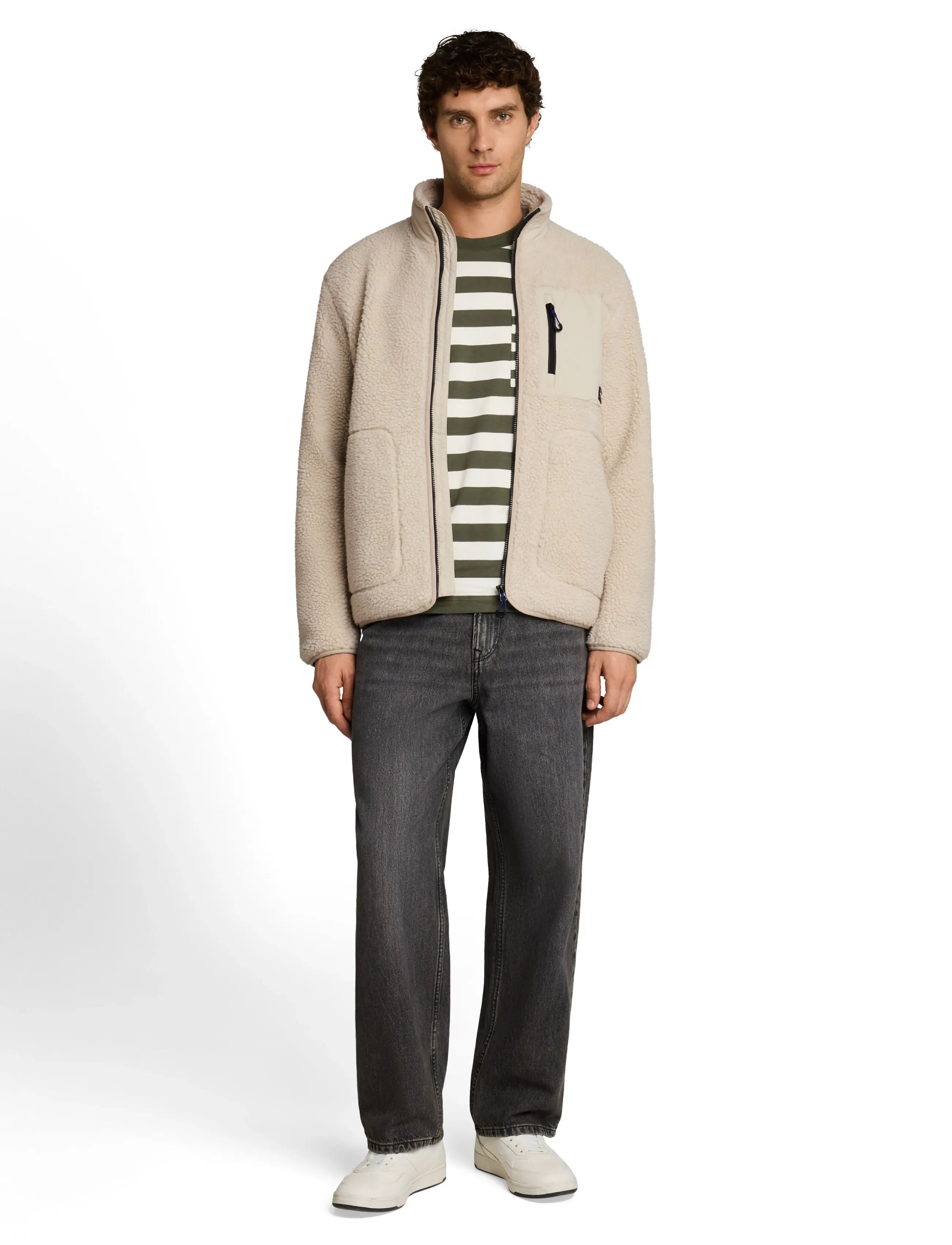Tom Tailor teddy jacket - Outerwear - DUSTY BEIGE / beige