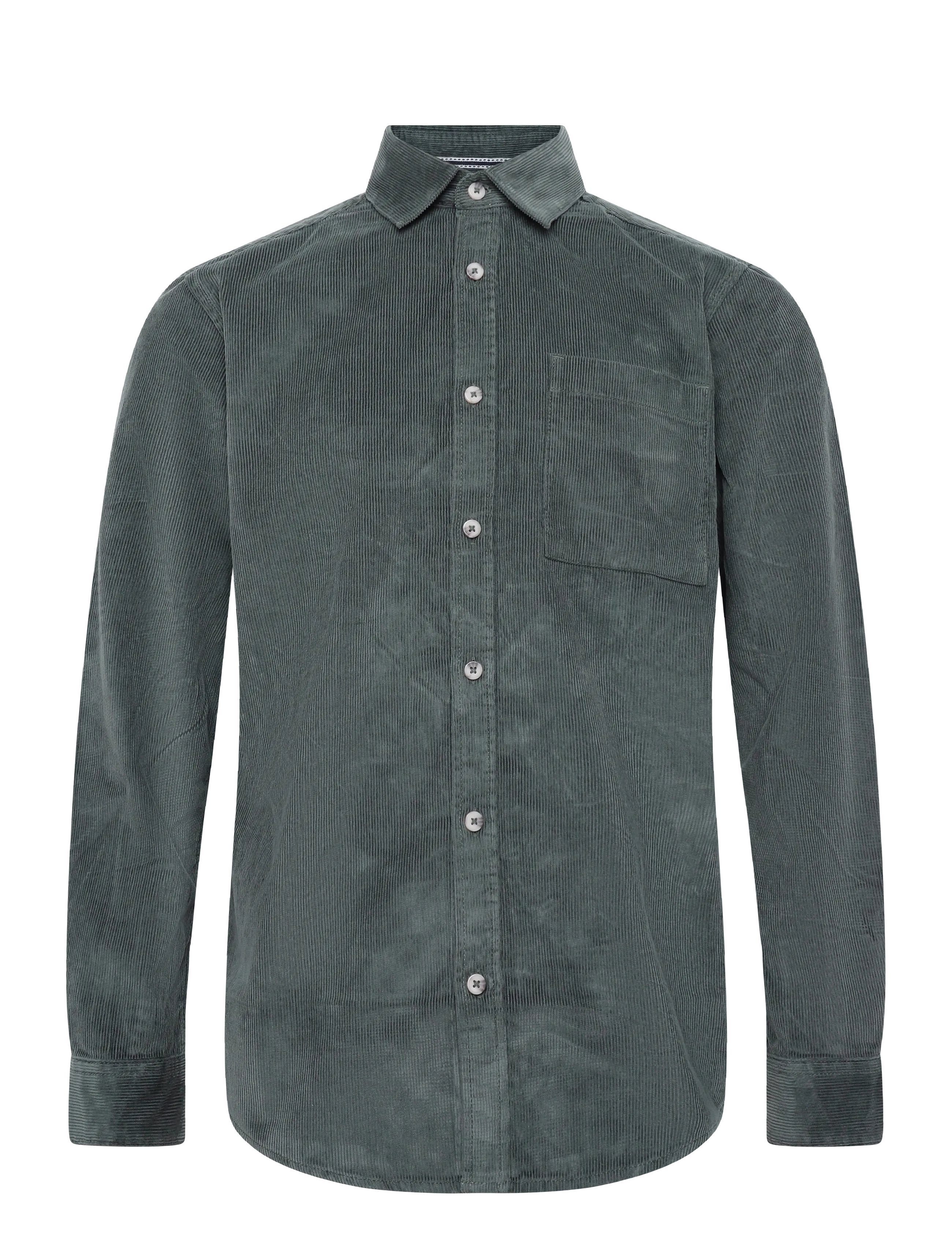 Tom Tailor - soft corduroy shirt - fløjlsskjorter - darkest olive - 1