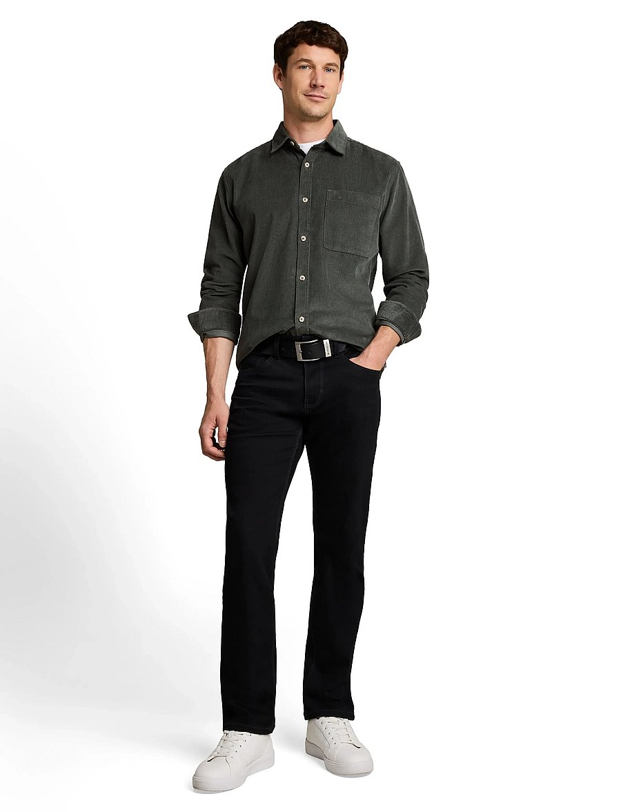 Tom Tailor - soft corduroy shirt - fløjlsskjorter - darkest olive - 0
