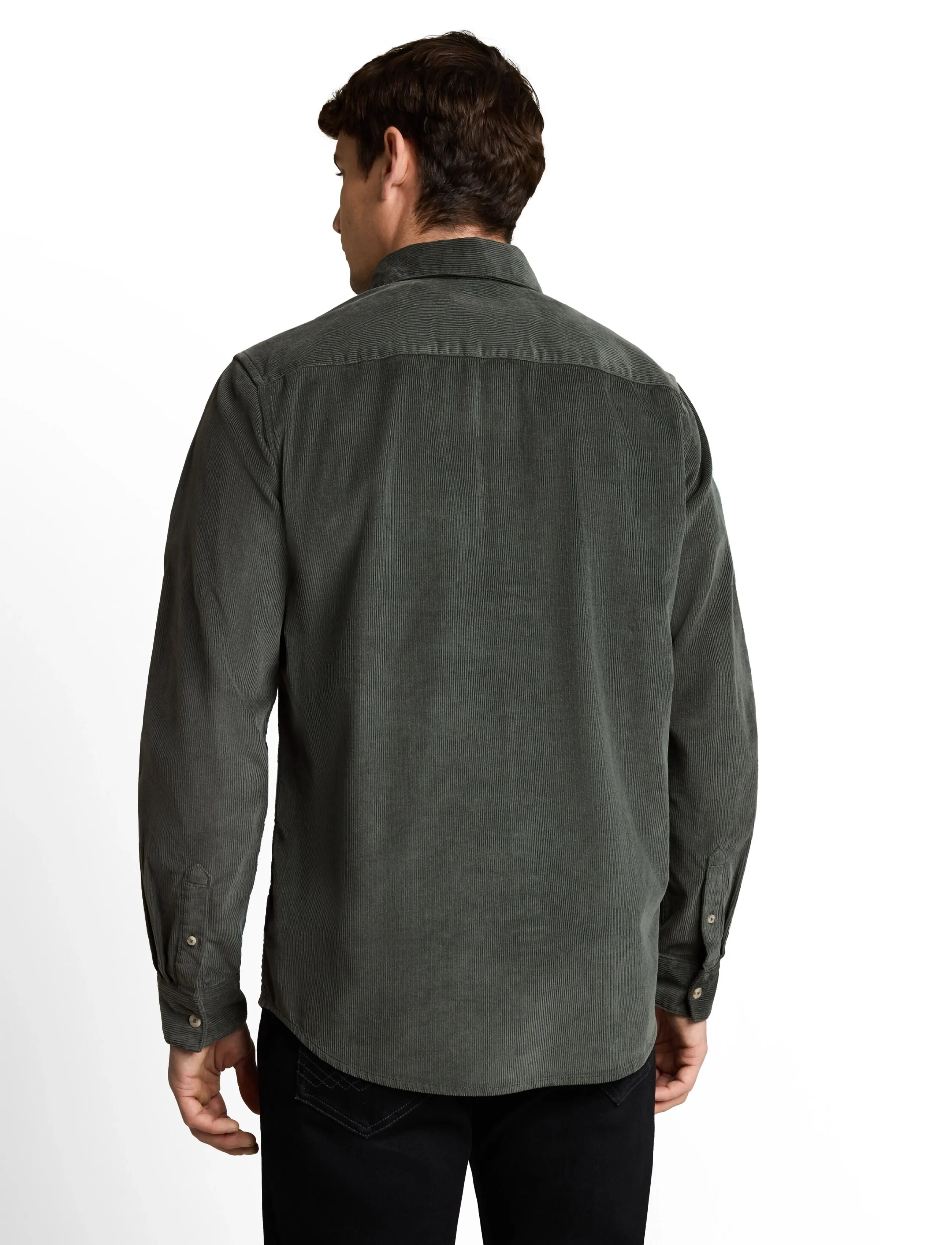 Tom Tailor - soft corduroy shirt - fløjlsskjorter - darkest olive - 3