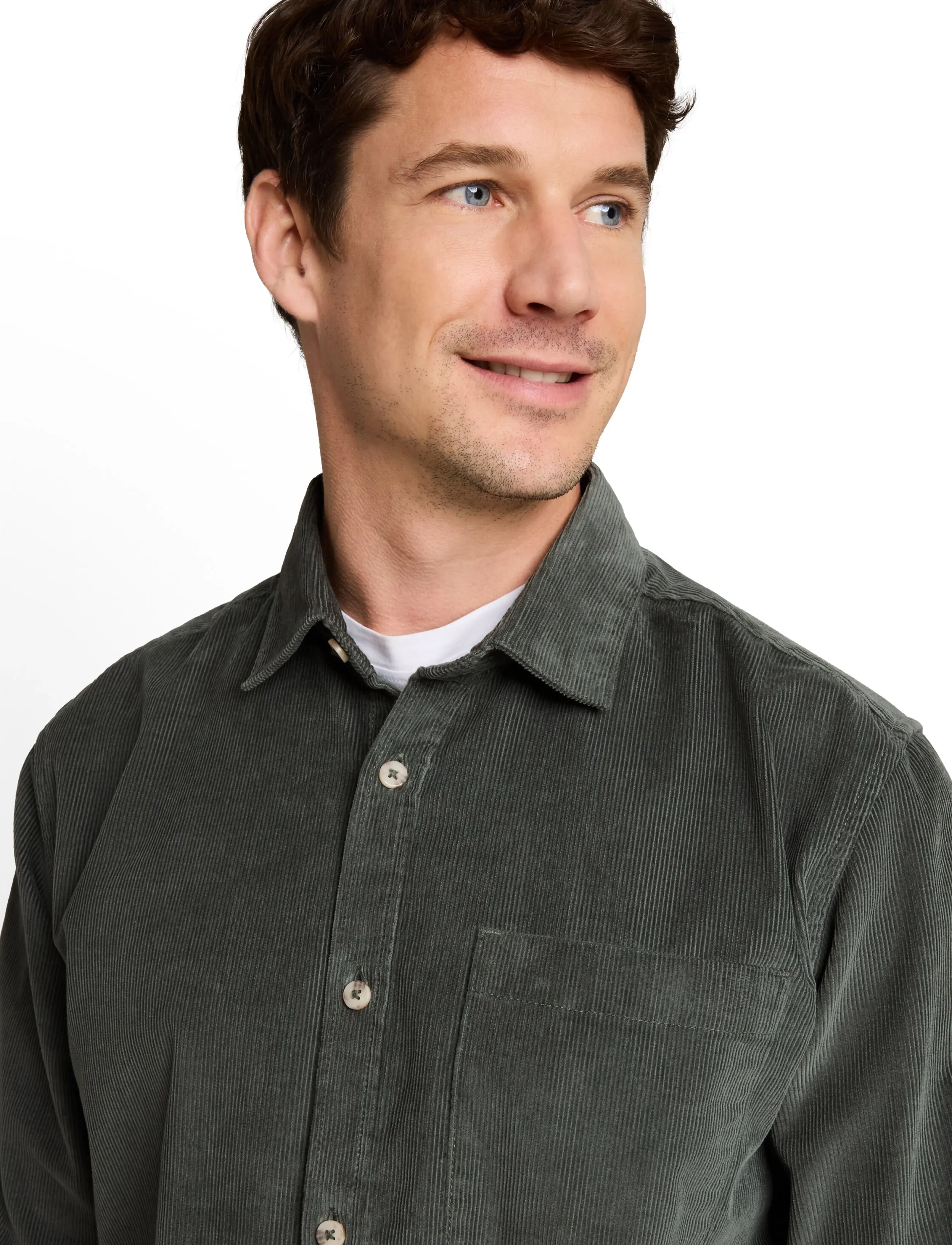 Tom Tailor - soft corduroy shirt - fløjlsskjorter - darkest olive - 4