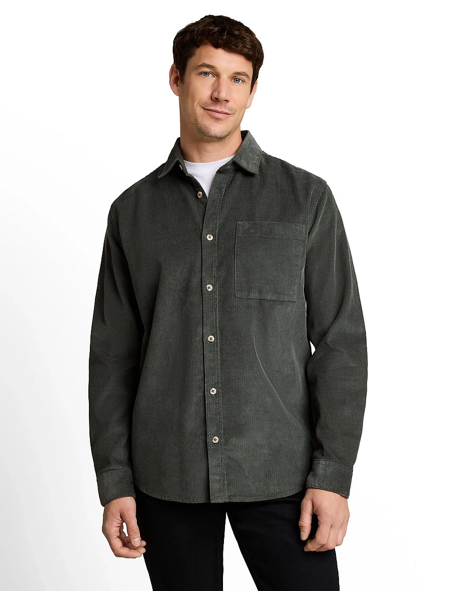 Tom Tailor - soft corduroy shirt - fløjlsskjorter - darkest olive - 5