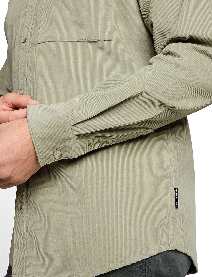 Tom Tailor - soft corduroy shirt - corduroy shirts - iron mint - 3