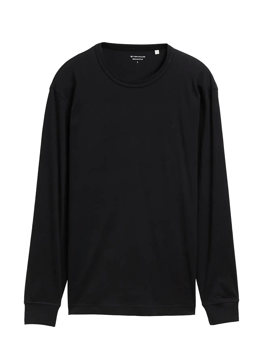 Tom Tailor - basic longsleeve t-shirt - langärmelige t-shirts - black - 1