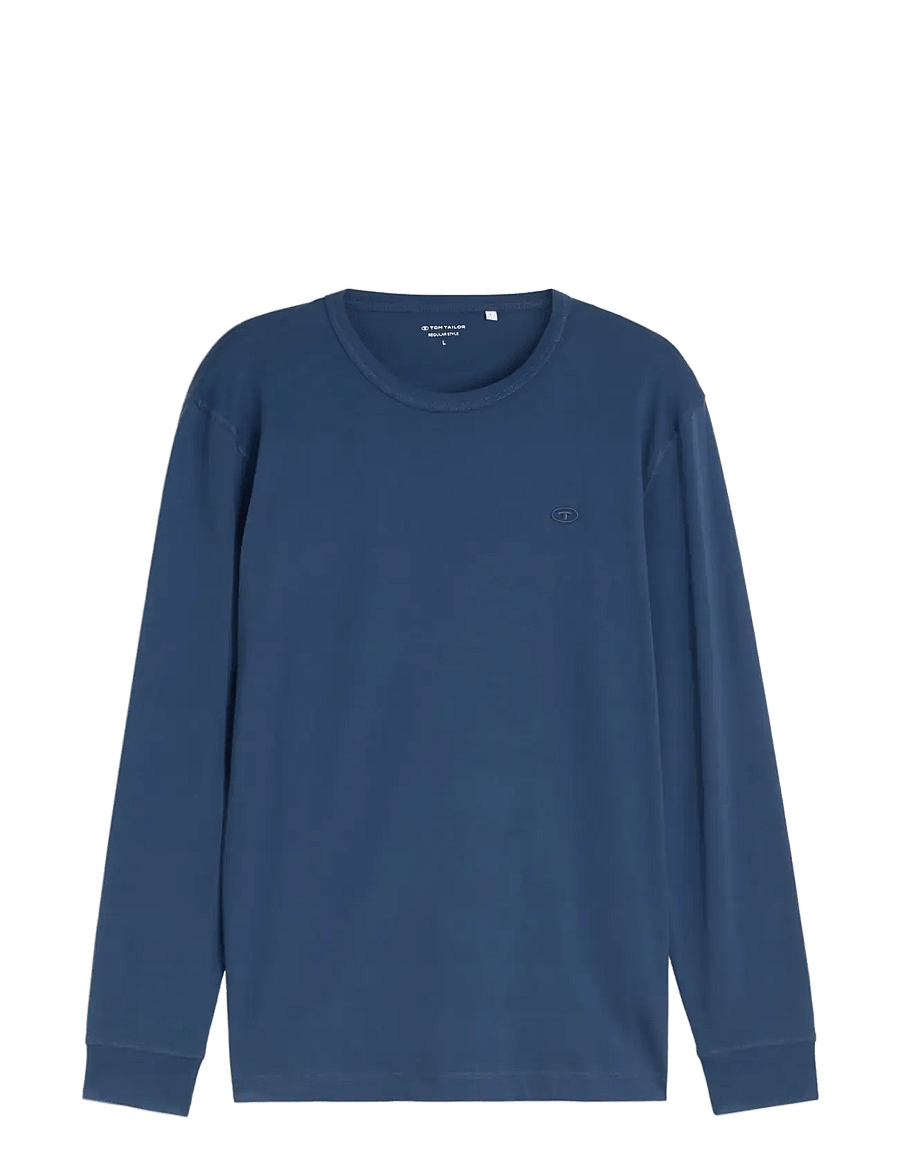 Tom Tailor - basic longsleeve t-shirt - langärmelige t-shirts - dark duck blue - 1
