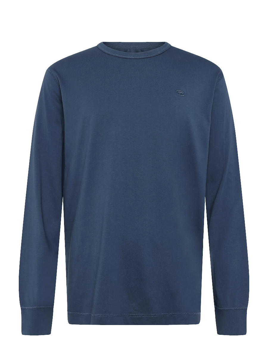 Tom Tailor - basic longsleeve t-shirt - langærmede t-shirts - dark duck blue - 1
