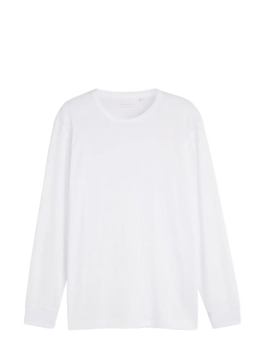 Tom Tailor - basic longsleeve t-shirt - long-sleeved t-shirts - white - 1