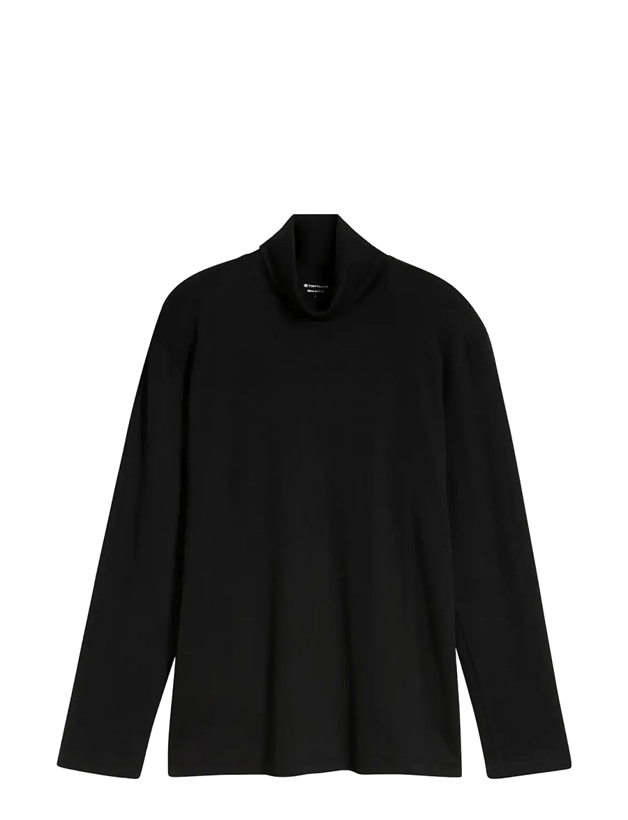 Tom Tailor - printed turtleneck - rullekraver - black - 1