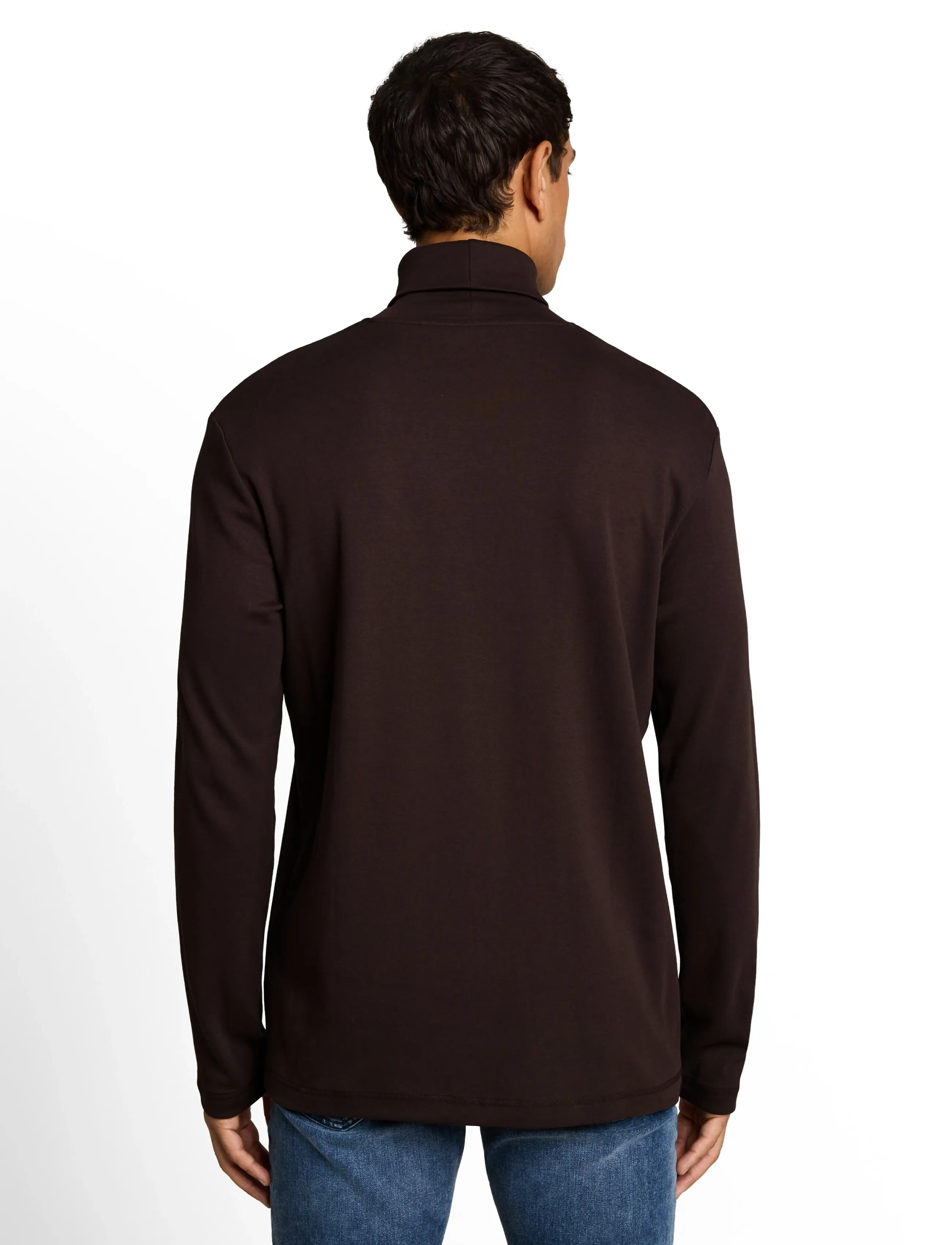Tom Tailor - printed turtleneck - rullekraver - dark chocolate brown - 3
