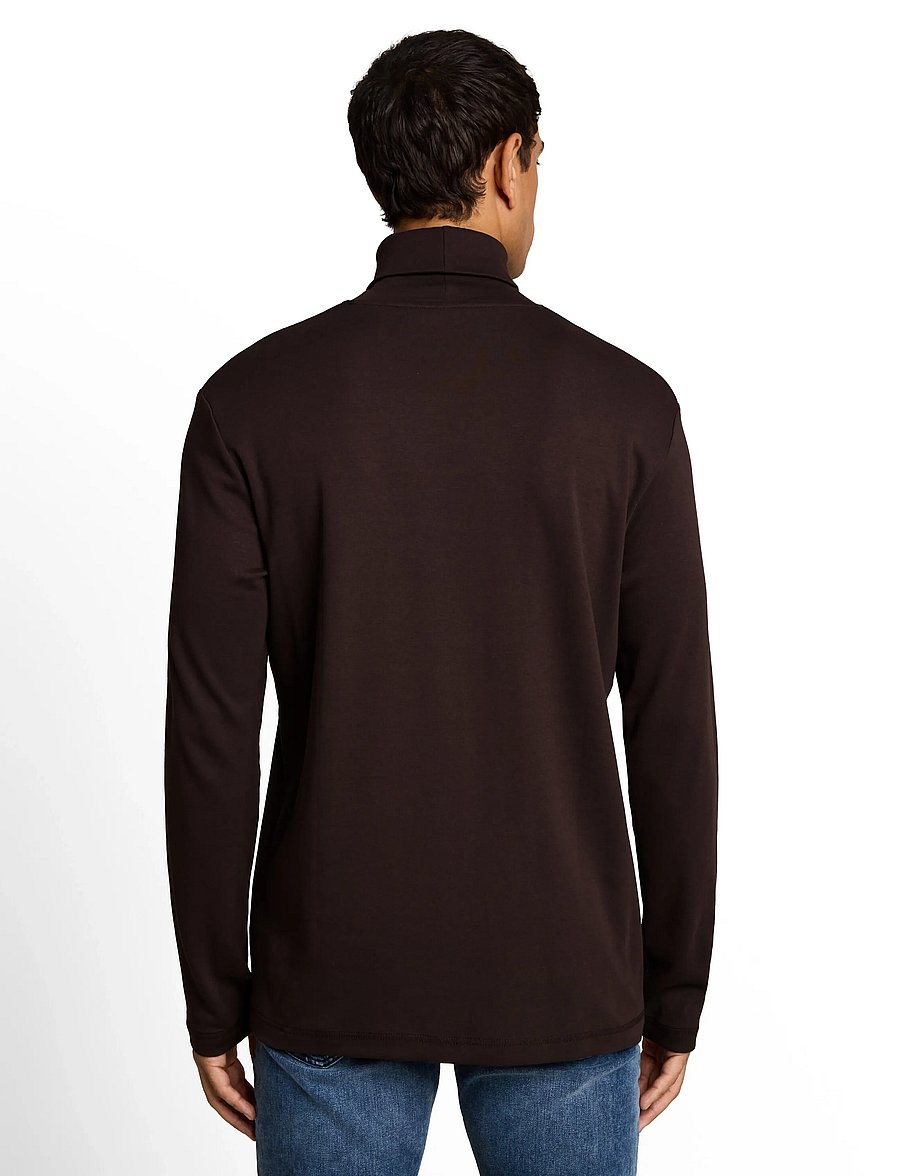 Tom Tailor - printed turtleneck - rullekraver - dark chocolate brown - 3