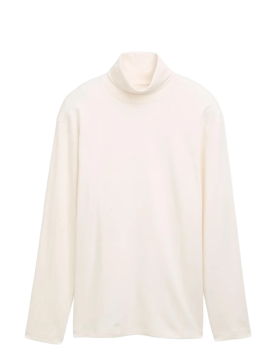 Tom Tailor - printed turtleneck - rullekraver - gardenia white - 1