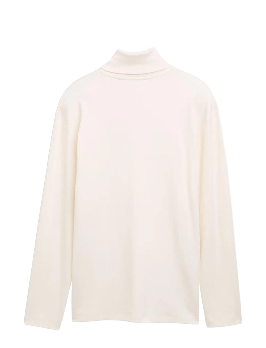Tom Tailor - printed turtleneck - rullekraver - gardenia white - 2