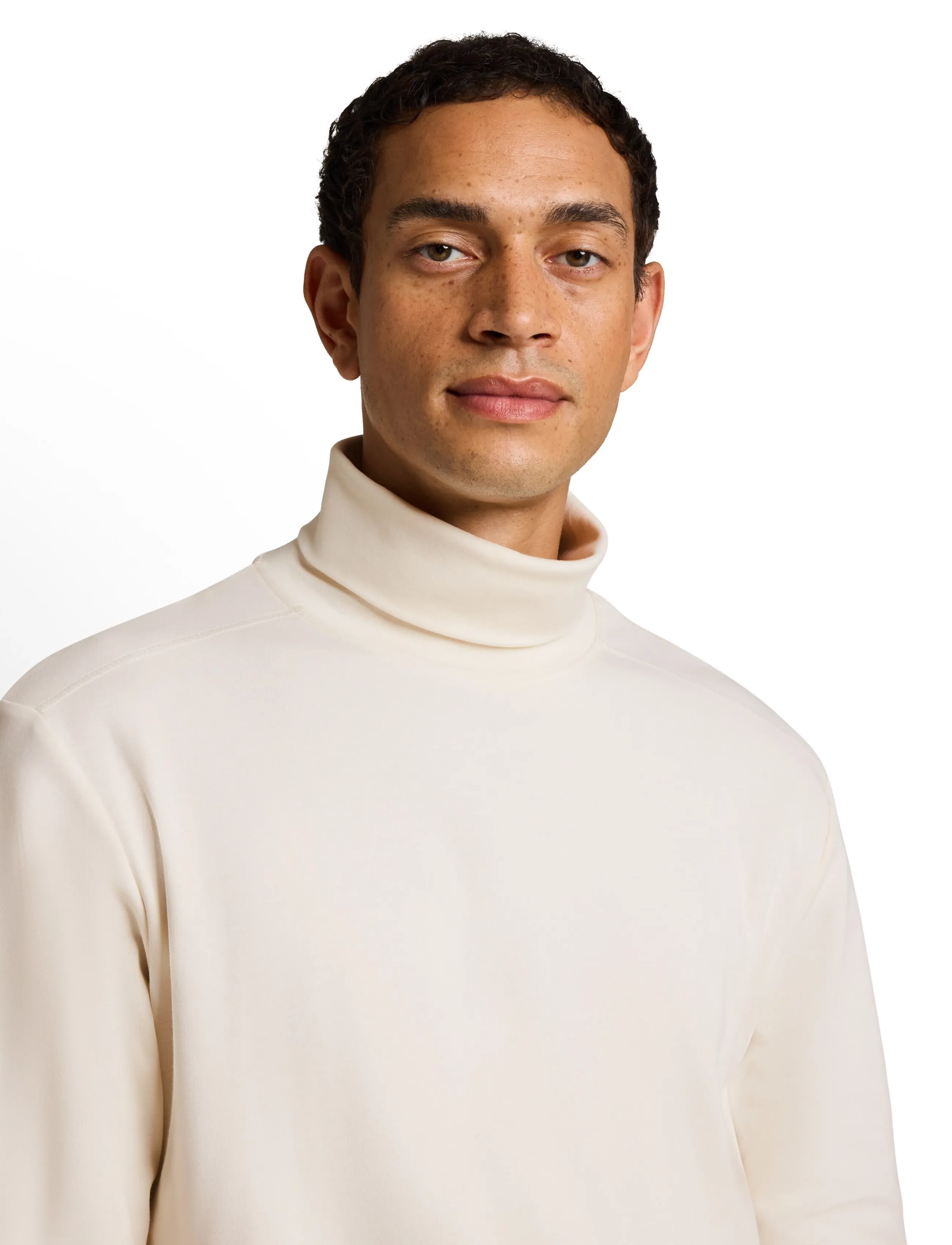 Tom Tailor - printed turtleneck - rullekraver - gardenia white - 5