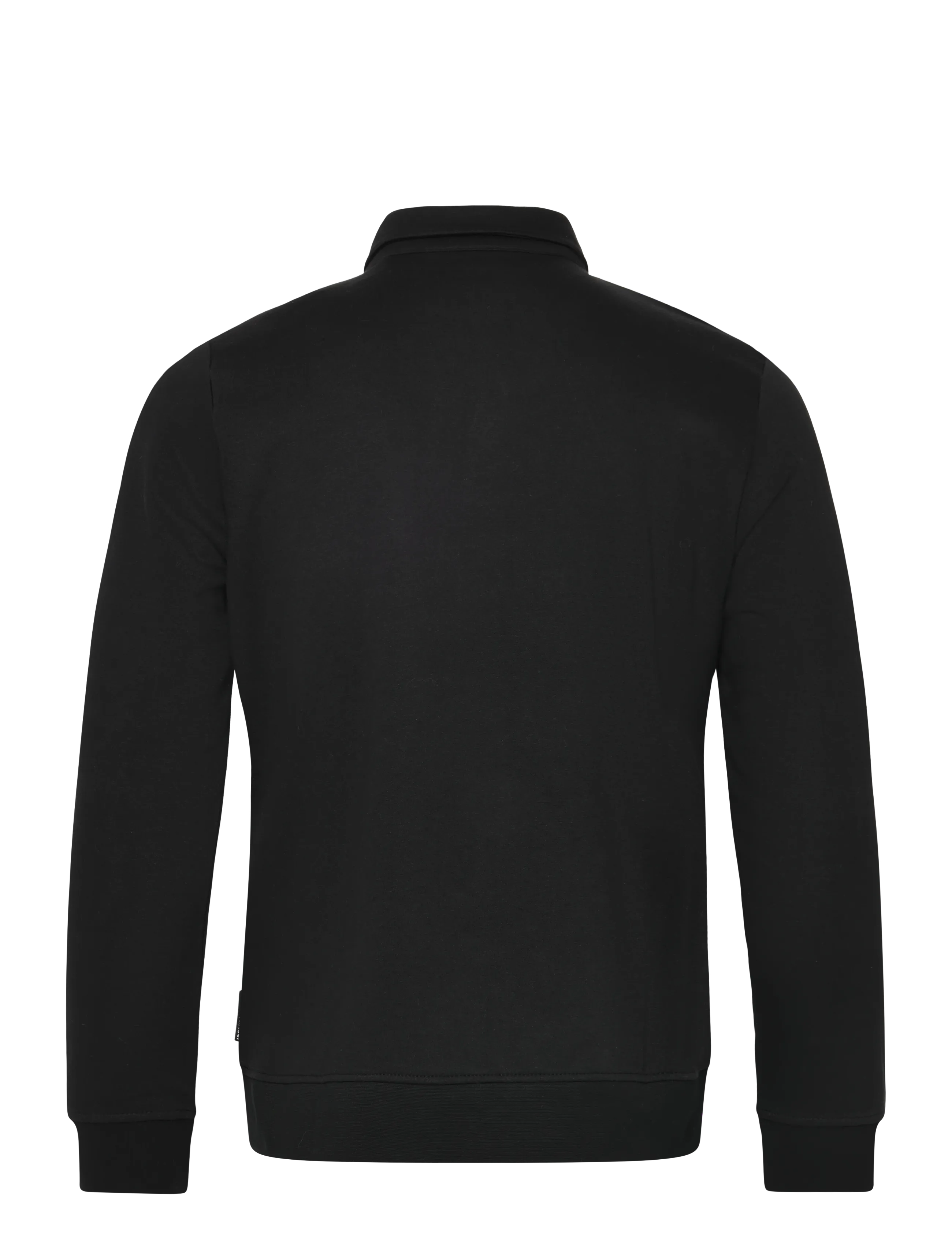 Tom Tailor - buttoned polo collar sweatshirt - black - 2