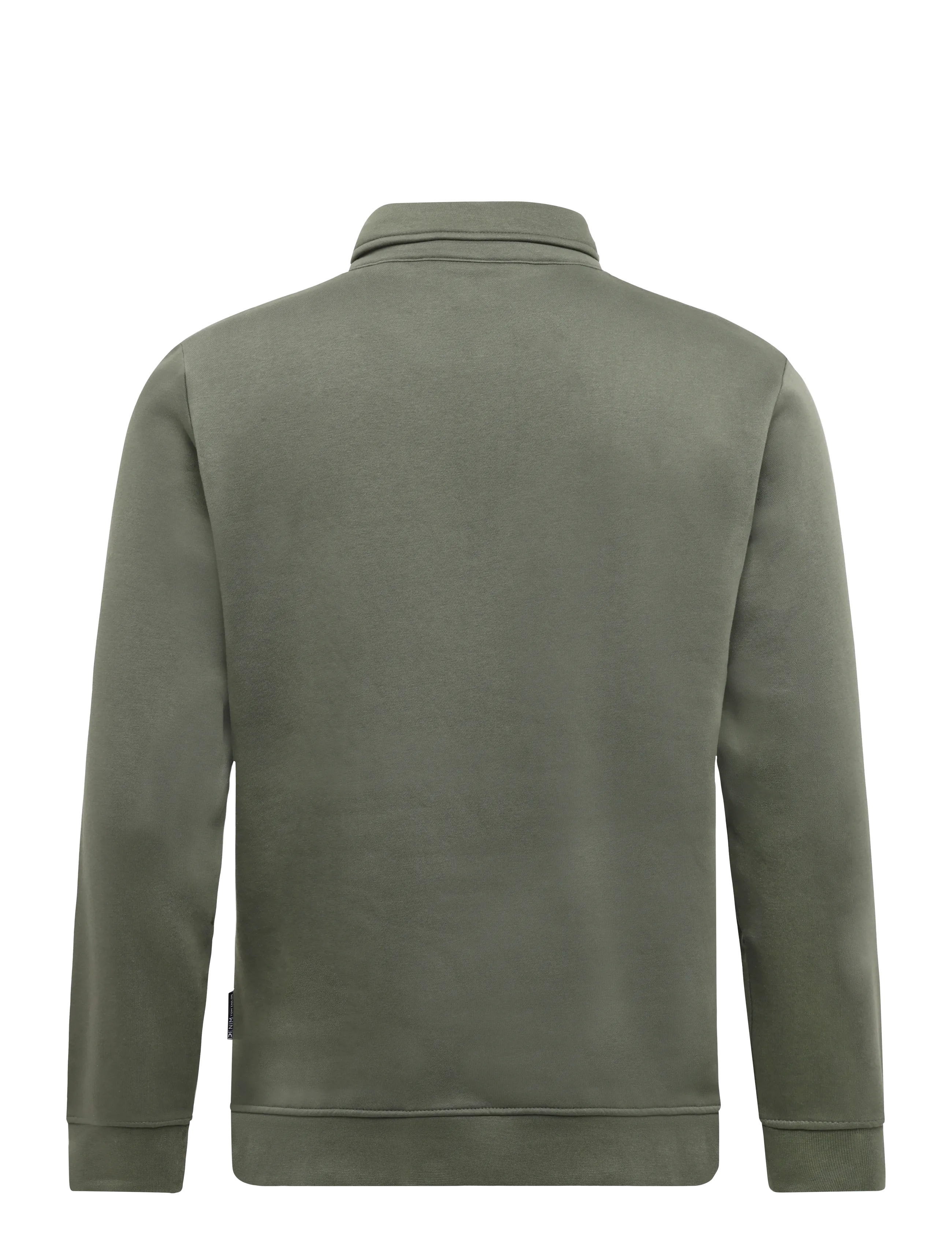 Tom Tailor - buttoned polo collar sweatshirt - långärmade stickade pikétröjor - urban olive green - 2