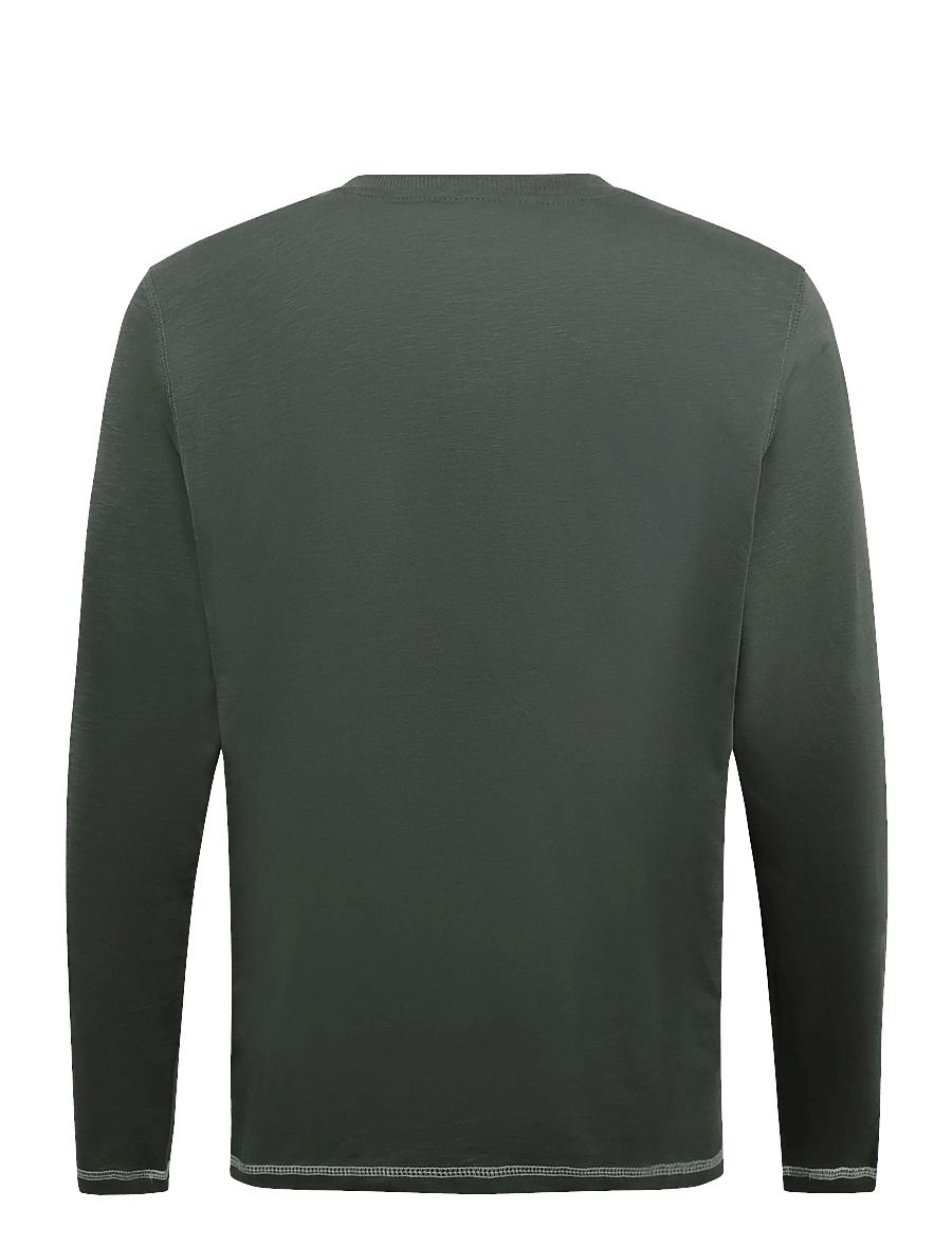 Tom Tailor - longsleeve henley - long-sleeved t-shirts - darkest olive - 2