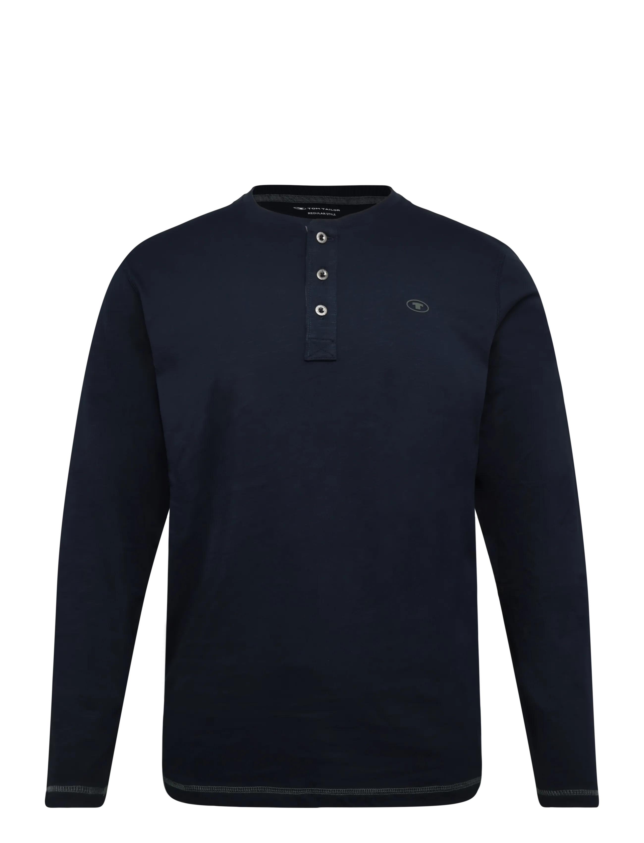 Tom Tailor - longsleeve henley - långärmade t-shirts - sky captain blue - 1