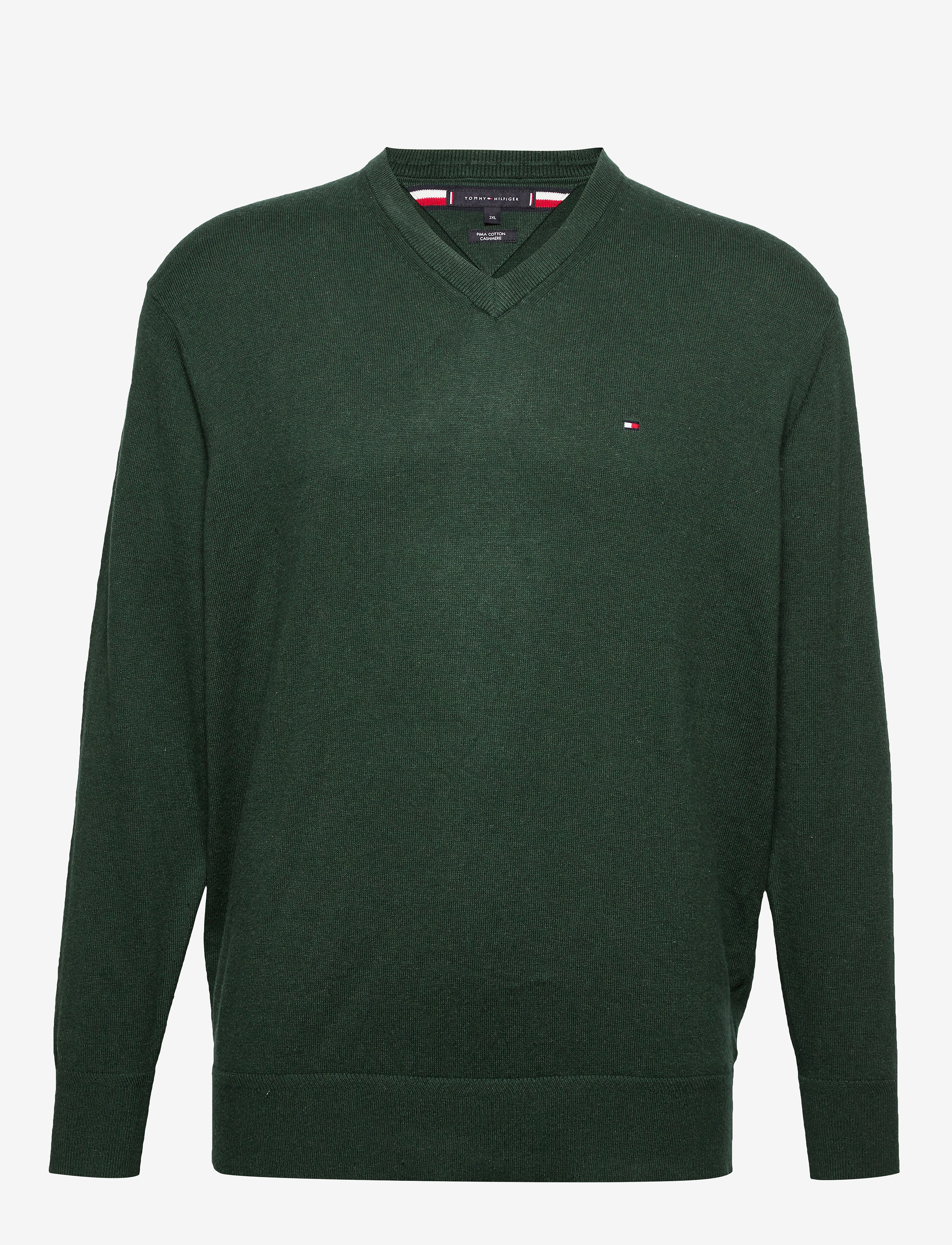 Tommy Hilfiger Big & Tall - BT-PIMA COTTON CASHMERE V NECK-B - pine grove heather - 0
