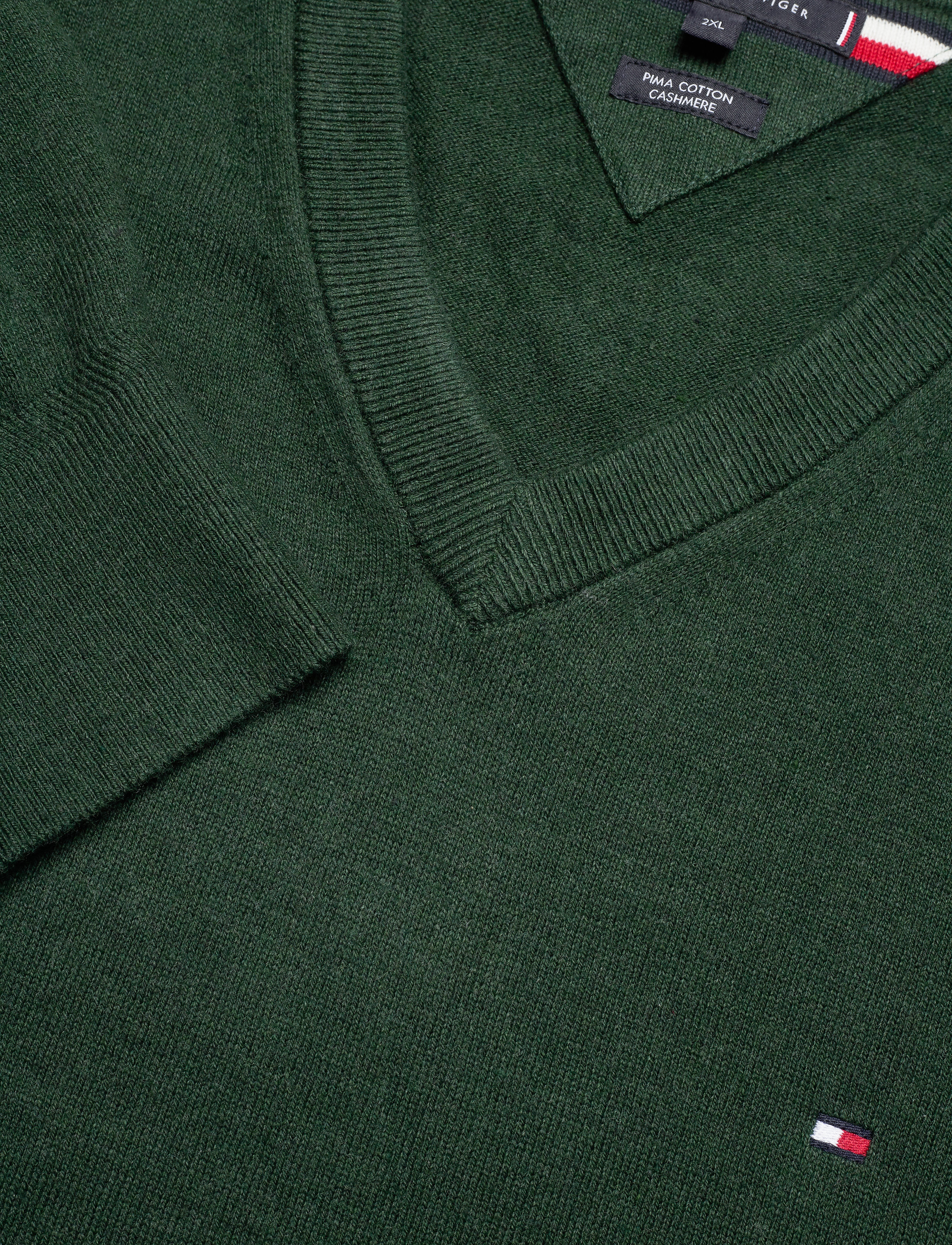 Tommy Hilfiger Big & Tall - BT-PIMA COTTON CASHMERE V NECK-B - pine grove heather - 2