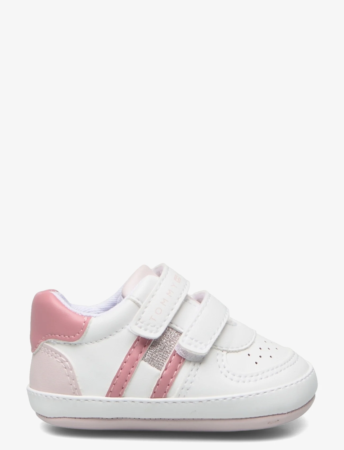 Tommy Hilfiger - FLAG LOW CUT VELCRO SHOE - kids - white/pink - 1