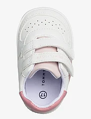 Tommy Hilfiger - FLAG LOW CUT VELCRO SHOE - barn - white/pink - 3