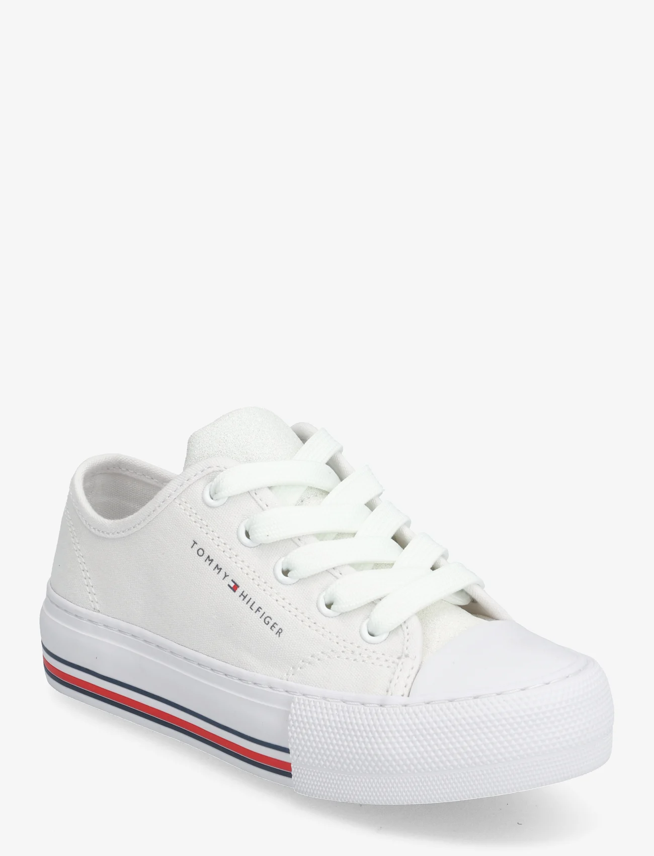 Tommy Hilfiger - LOW CUT LACE-UP SNEAKER - matalavartiset tennarit - white - 0