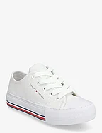 LOW CUT LACE-UP SNEAKER - WHITE