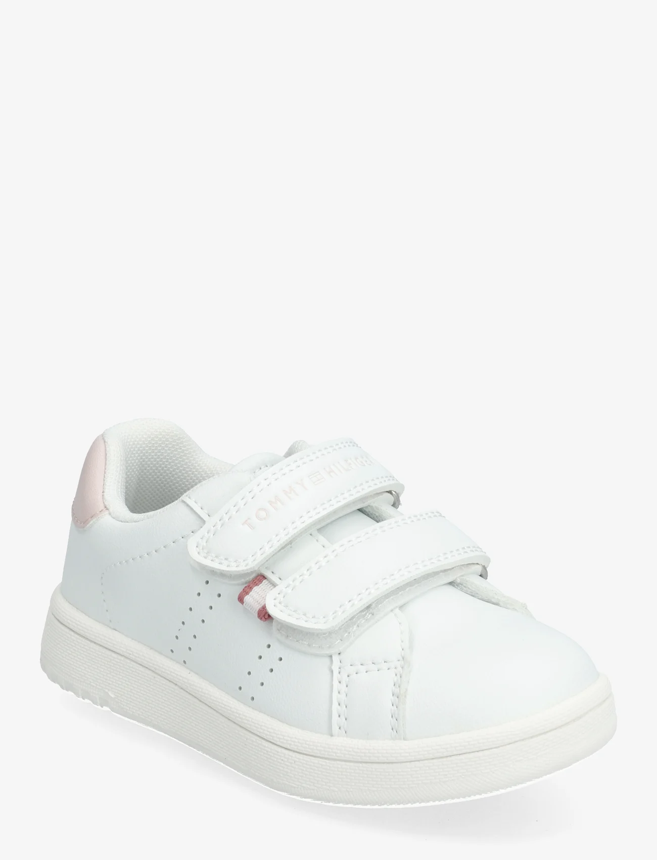 Tommy Hilfiger - LOW CUT VELCRO SNEAKER - sommarfynd - white/pink - 0