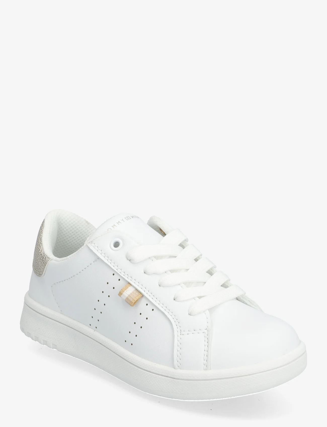 Tommy Hilfiger - LOW CUT LACE-UP SNEAKER - summer savings - white/platinum - 0
