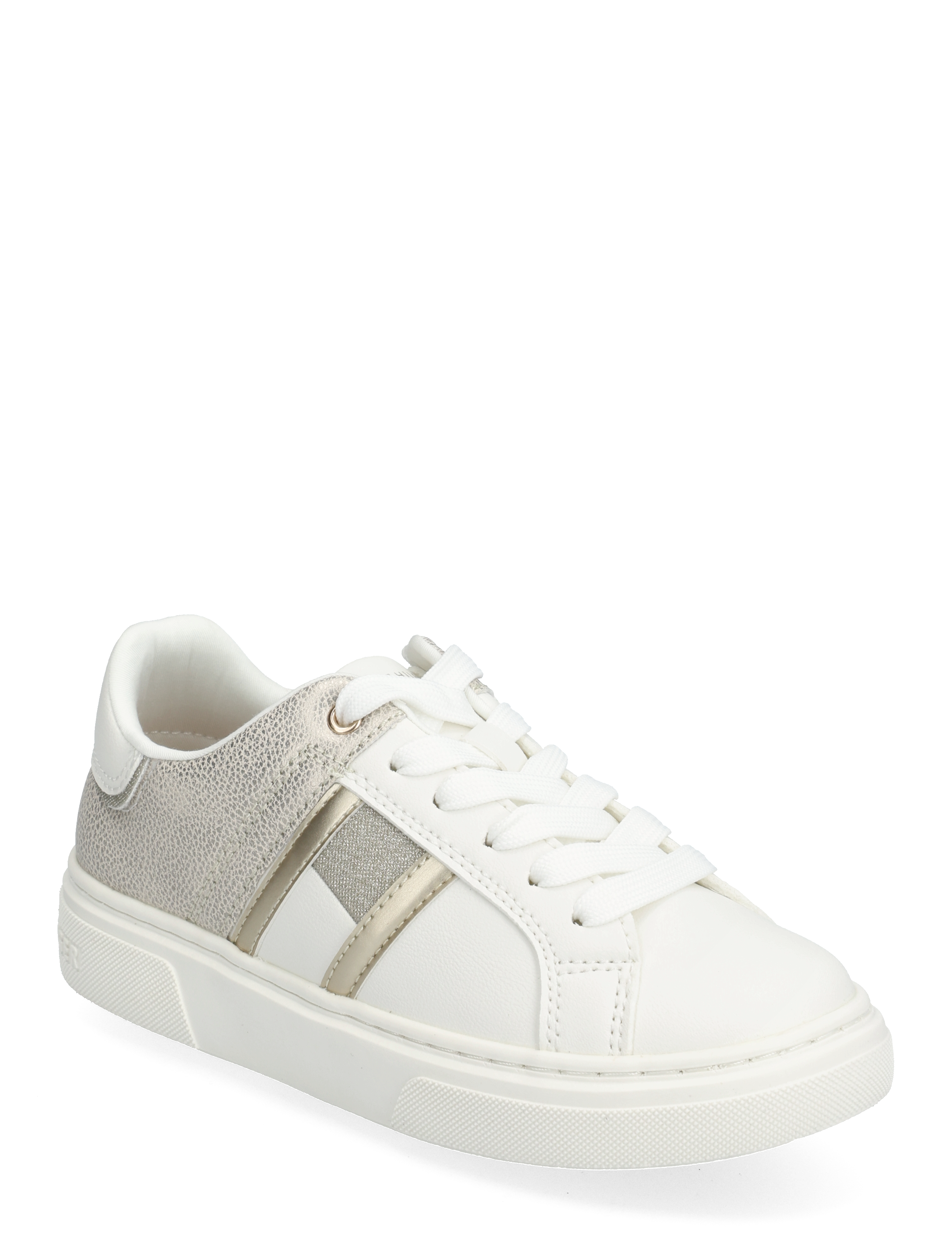 FLAG LOW CUT LACE-UP SNEAKER - OFF WHITE