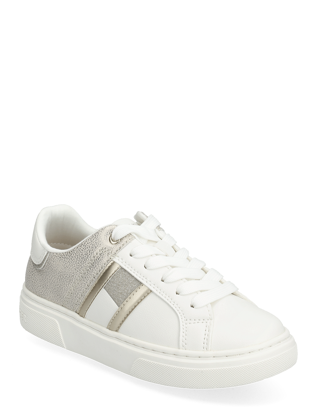 FLAG LOW CUT LACE-UP SNEAKER - OFF WHITE