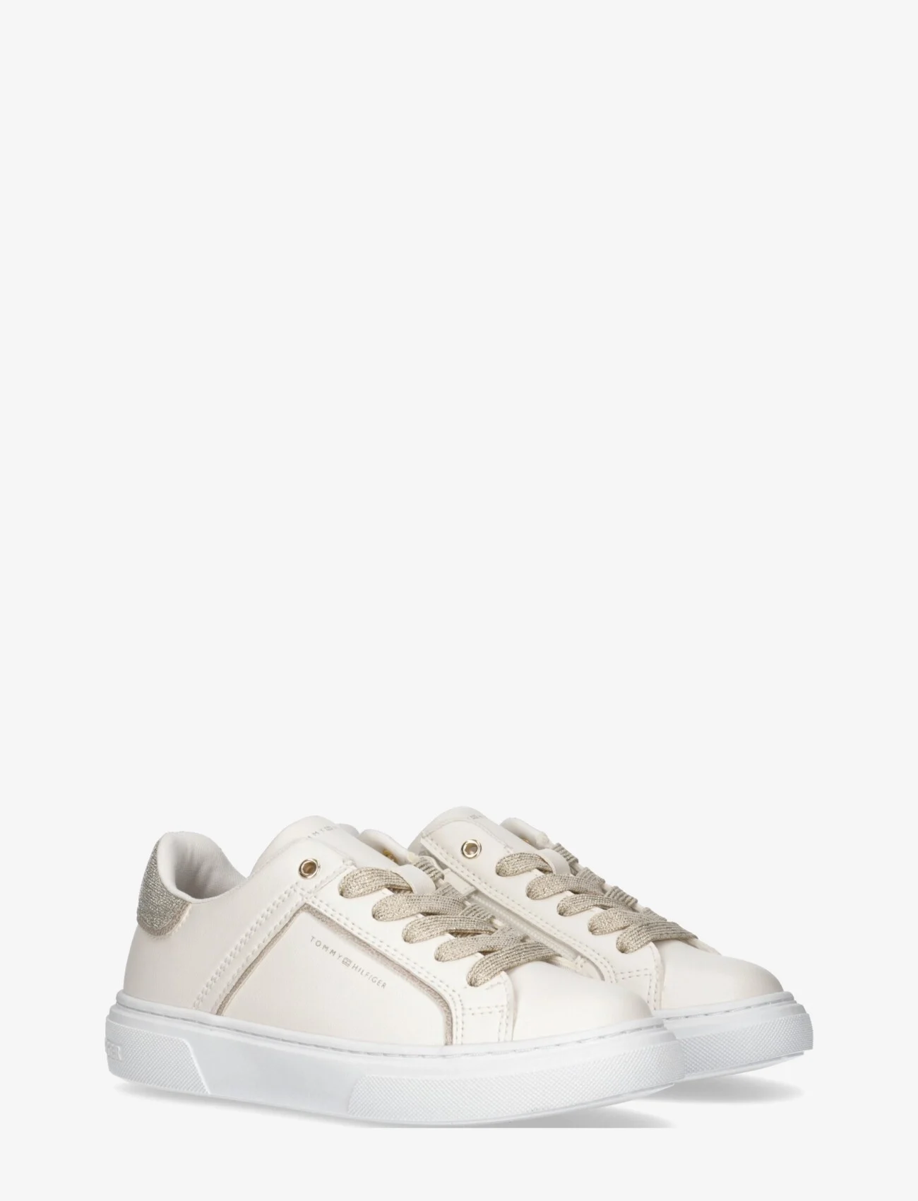 Tommy Hilfiger - LOW CUT LACE-UP SNEAKER - niedriger schnitt - off white/platinum - 0