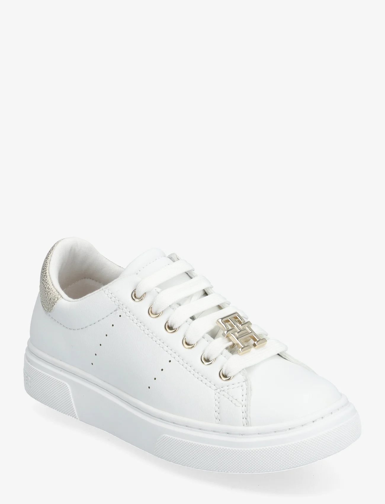 Tommy Hilfiger - LOW CUT LACE-UP SNEAKER - laag sneakers - white/platinum - 0