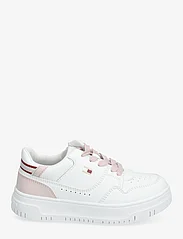 Tommy Hilfiger - LOW CUT LACE-UP SNEAKER - sommerschnäppchen - white/pink - 1
