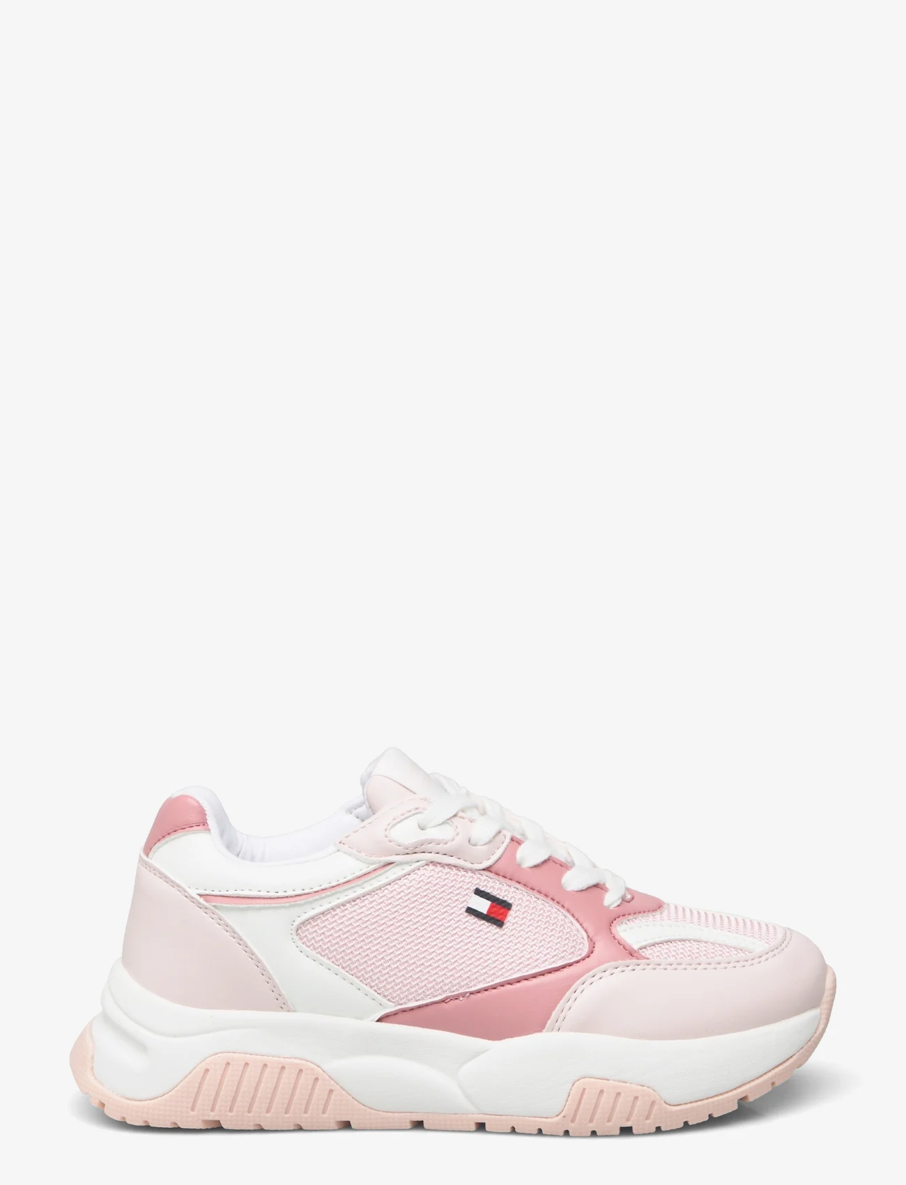 Tommy Hilfiger - LOW CUT LACE-UP SNEAKER - sommerschnäppchen - pink/white - 1