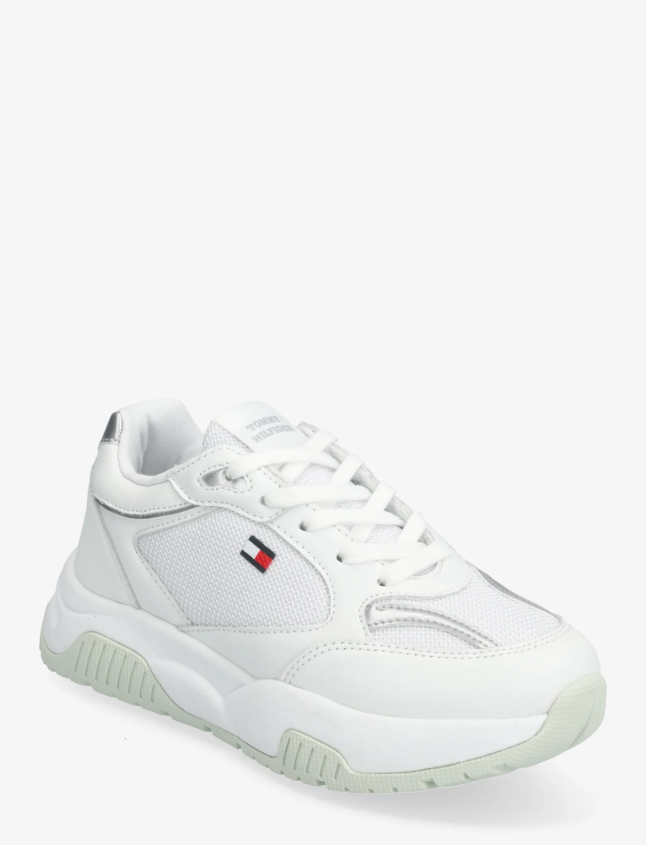 Tommy Hilfiger - LOW CUT LACE-UP SNEAKER - kesälöytöjä - white/silver - 0