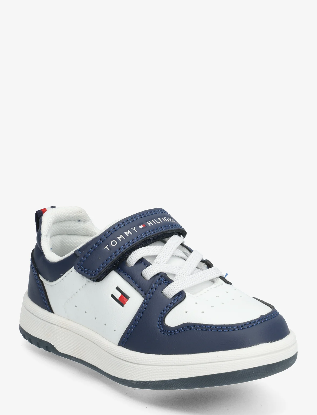 Tommy Hilfiger - LOW CUT LACE-UP/VELCRO SNEAKER - laag sneakers - blue/white - 0