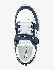 Tommy Hilfiger - LOW CUT LACE-UP/VELCRO SNEAKER - laag sneakers - blue/white - 3